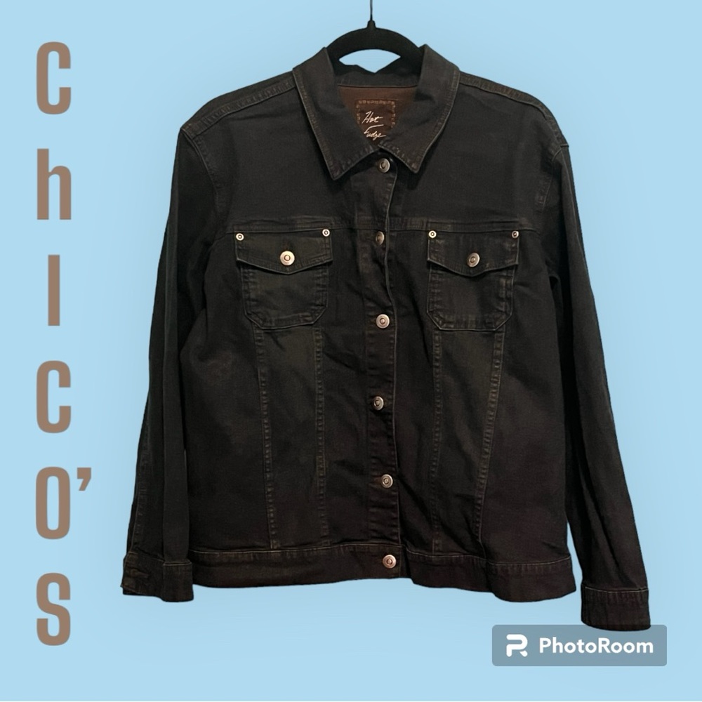 Chico's Dark Denim Jean Jacket